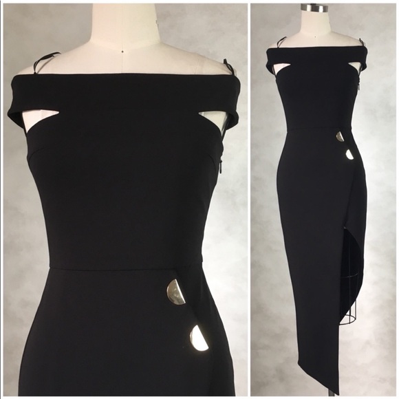 STYLESTALKER OFF SHOULDER ASYMMETRIC MIDI DRESS h688,690 - Picture 3 of 8